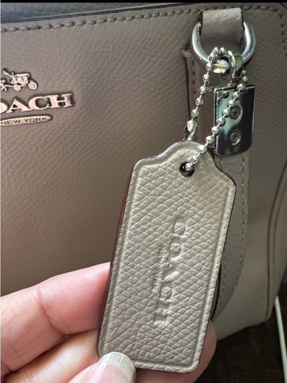 Coach Bags | Coach F34663 Minetta Chalk Cross-Grained Leather crossbody - Picture 6 of 12